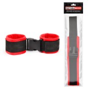 БДСМ наручники NOTABU, цвет чёрный/красный