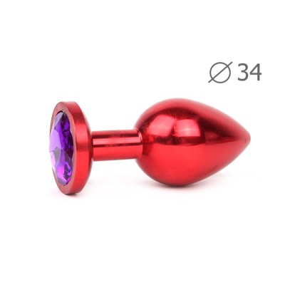 Втулка анальная Red Plug Medium, L 80 мм D 34 мм