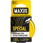 Презервативы точечно-ребристые в железном кейсе Maxus Special, 3 шт