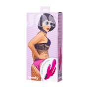 Тройной вибратор JOS SPANKY, силикон, розовый, 21 см