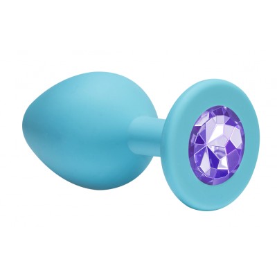 Анальная пробка Emotions Cutie Turquoise light purple crystal