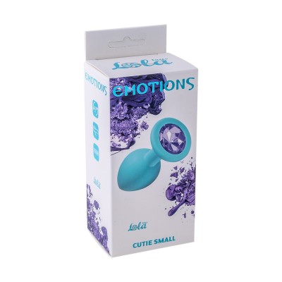 Анальная пробка Emotions Cutie Turquoise light purple crystal