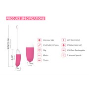 Виброяйцо со смарт управлением Magic Motion Magic Vini, розово-белый