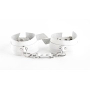 Наручники из натуральной кожи, белые