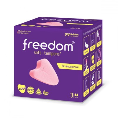 Женские тампоны для секса Freedom Soft-Tampons Mini, 3 шт